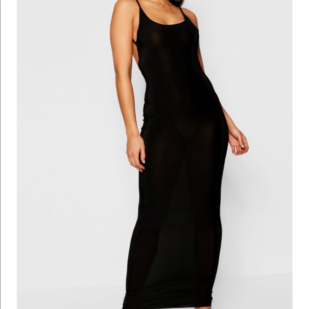 Sexy black maxi dress